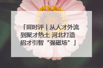 冀时评｜从人才外流到聚才热土 河北打造招才引智“强磁场”